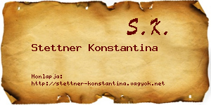 Stettner Konstantina névjegykártya